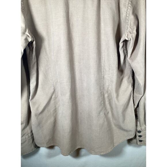 Kenneth Cole Western Rock Faux Suede Button Down Men’s Large Slim Fit - Picture 6 of 7